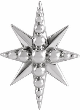 Sterling Silver Beaded Star Pendant
