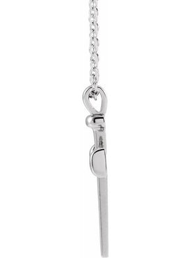 14K Rose Gold 	28x14.71 mm Nail Cross Pendant