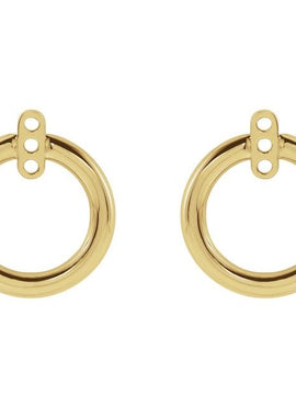 Sterling Silver Circle Earring Jackets