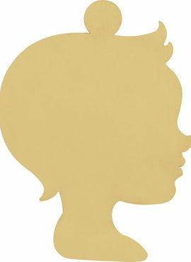14K Yellow Gold 20 Gauge Boys Silhouette Stamping with External Undrilled Eyelet