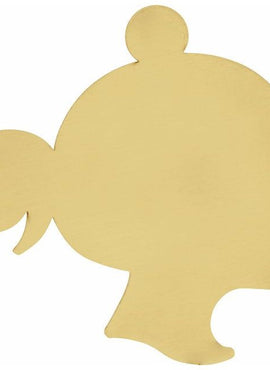 14K Yellow Gold 20 Gauge Girl Silhouette Stamping with External Undrilled Eyelet