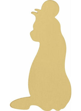 14K Yellow Gold 20 Gauge Cat Stamping with External Undrilled Eyelet