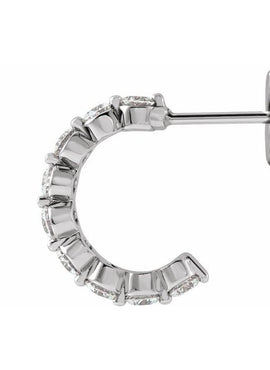 14K White Gold 1 3/8 CTW Natural Diamond 16.5 mm Hoop Earrings