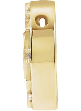 14K White Gold .03 CTW Natural Diamond Mantra  Pendant