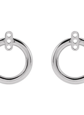 Sterling Silver Circle Earring Jackets