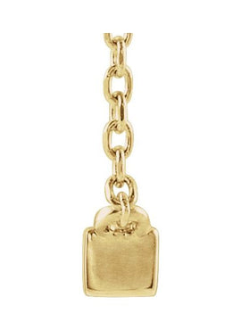 14K Yellow Gold 1/4 CTW Natural Diamond Bar 16