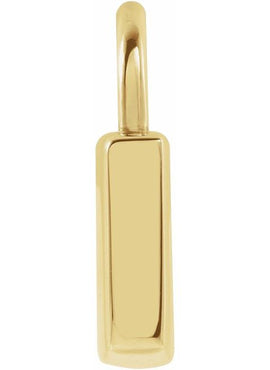 14K Yellow Gold Engravable Lock Pendant