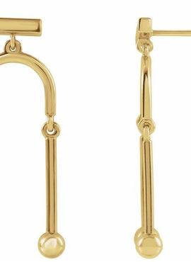 14K Rose Gold Mobile Earrings