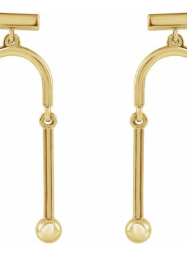 14K Rose Gold Mobile Earrings
