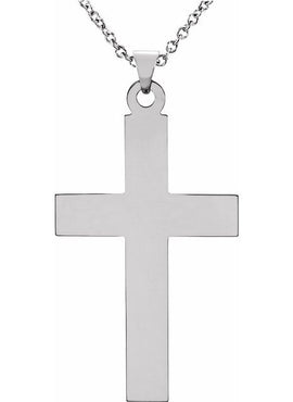 14K Yellow Gold Engravable Cross Pendant