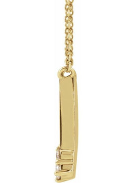 Sterling Silver Engravable 1/5 CTW Natural Diamond 16