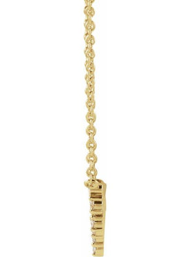 14K Yellow Gold 1/6 CTW Natural Diamond Bar 18