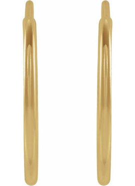 Sterling Silver Flexible Endless Tube 20 mm Hoop Earring