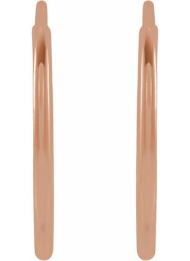 Sterling Silver Flexible Endless Tube 20 mm Hoop Earring
