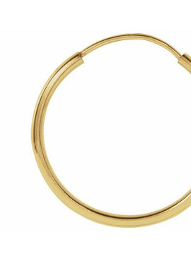 Sterling Silver Flexible Endless Tube 20 mm Hoop Earring