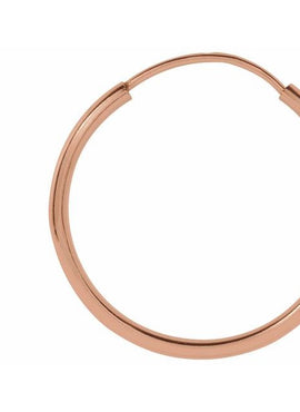 Sterling Silver Flexible Endless Tube 20 mm Hoop Earring