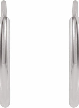 Sterling Silver Flexible Endless Tube 20 mm Hoop Earring