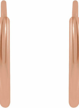 Sterling Silver Flexible Endless Tube 20 mm Hoop Earring