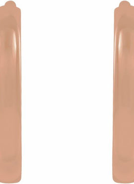 14K Yellow Gold Hinged 12.5 mm Hoop Earring
