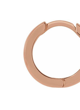 14K Yellow Gold Hinged 12.5 mm Hoop Earring