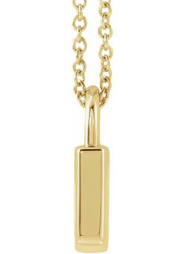14K Yellow Gold Engravable Lock Pendant