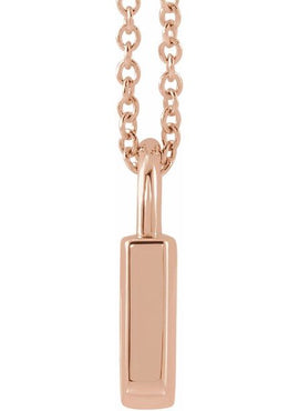 14K Yellow Gold Engravable Lock Pendant