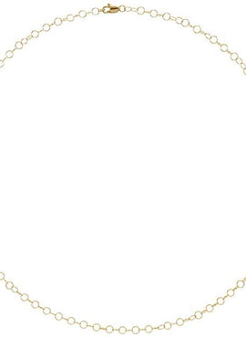 14K Yellow Gold Recycled Metal 3.5 mm Round Cable Chain by the Inch