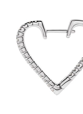 14K Yellow Gold 5/8 CTW Natural Diamond Heart Earrings