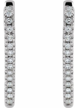 14K Yellow Gold 5/8 CTW Natural Diamond Heart Earrings