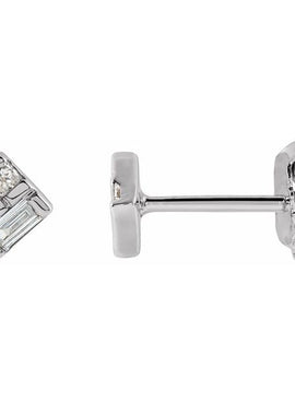 14K Yellow Gold 1/6 CTW Natural Diamond Geometric Earrings