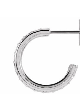 14K Yellow Gold Geometric 13.5 mm Hoop Earrings