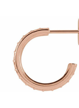 14K Yellow Gold Geometric 13.5 mm Hoop Earrings