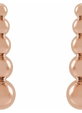14K White Gold Graduated Ball Earrings