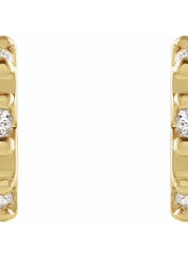 14K Yellow Gold .04 CTW Natural Diamond Earrings