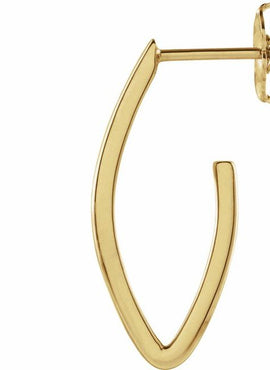 Sterling Silver Geometric 26 mm Hoop Earrings