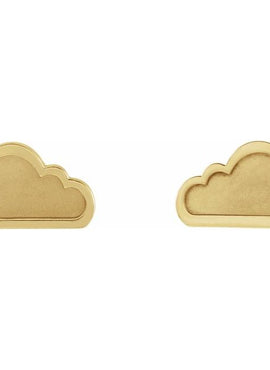 14K Rose Gold Tiny Cloud Right Earring