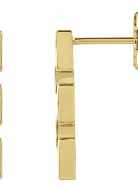 14K Rose Gold Chain Link Earrings