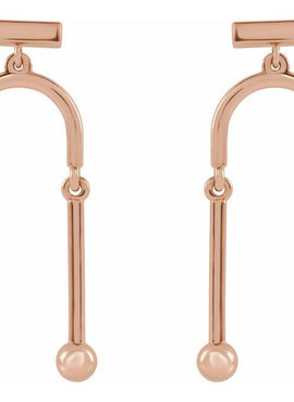 14K Rose Gold Mobile Earrings