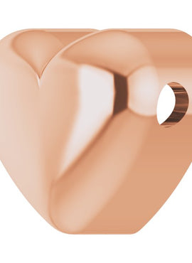 14K White Gold Puffed Heart Pendant