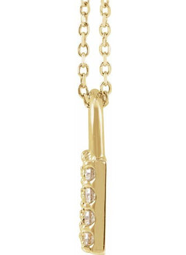 Sterling Silver 1/2 CTW Natural Diamond Lock Pendant