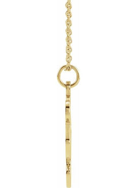 14K Yellow Gold Puzzle Piece Pendant