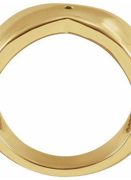 18K Yellow Gold Peg Engagement Base