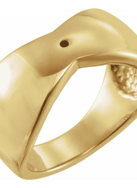 18K Yellow Gold Peg Engagement Base