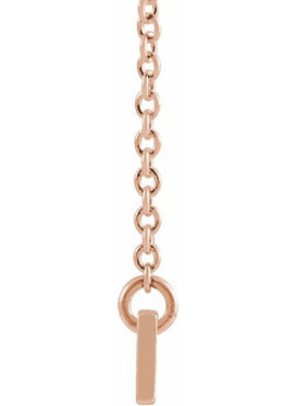 14K White Gold Engravable Bar 16