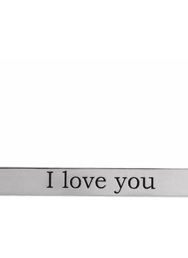 14K White Gold Engravable Bar 16