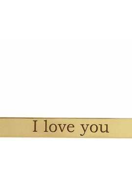14K White Gold Engravable Bar 16