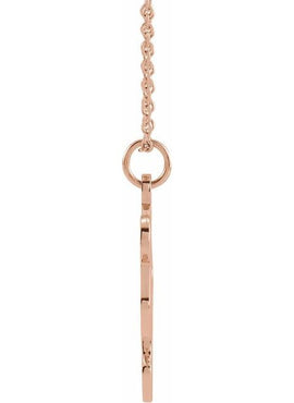 14K Yellow Gold Puzzle Piece Pendant
