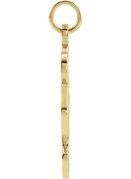 14K Yellow Gold Puzzle Piece Pendant