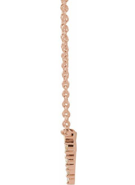 14K Yellow Gold 1/6 CTW Natural Diamond Bar 18