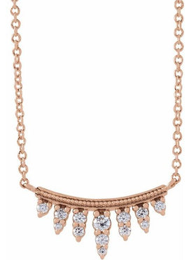 14K Yellow Gold 1/6 CTW Natural Diamond Bar 18